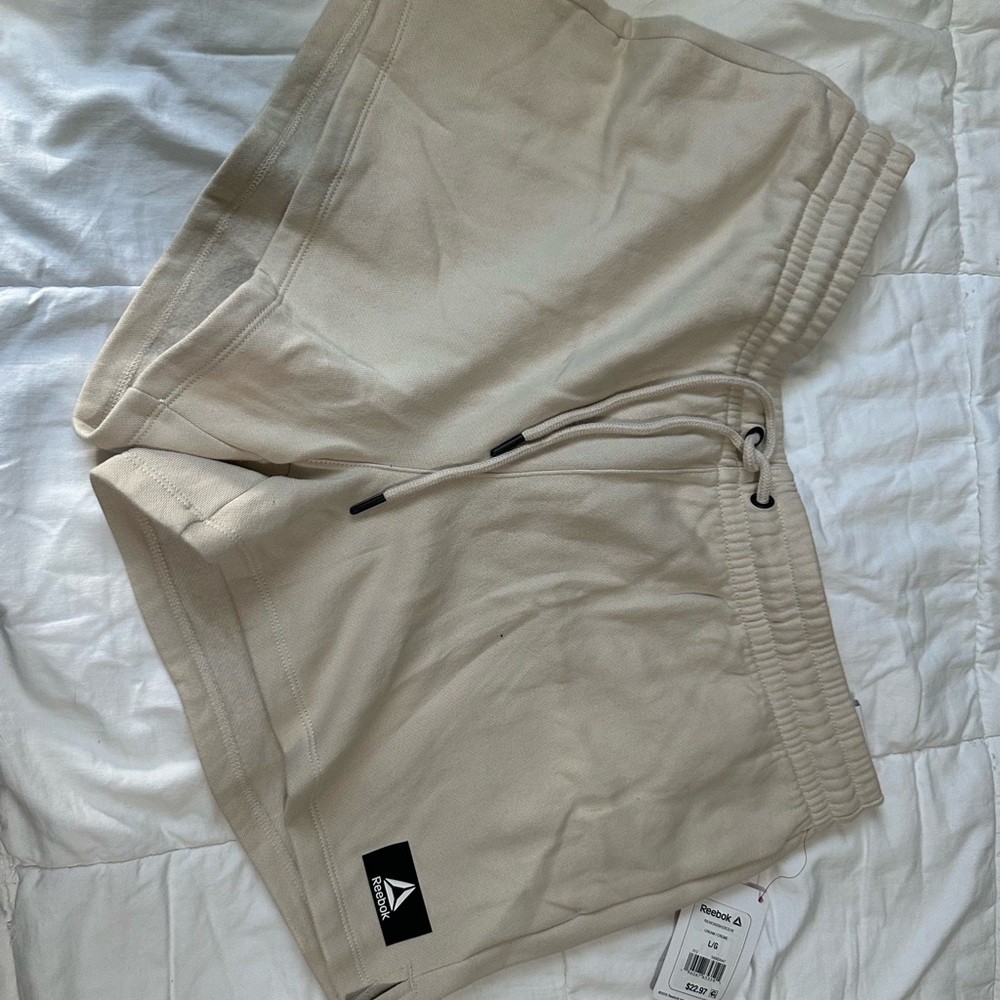 Reebok Cream/Tan Sweat Shorts